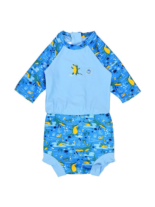 Splash About Kids Swimwear UV Long Sleeve Swimsuit Light Blue