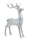 Inart Weihnachtliche Kunststoff Figur Rentier Silber Höhe 39cm