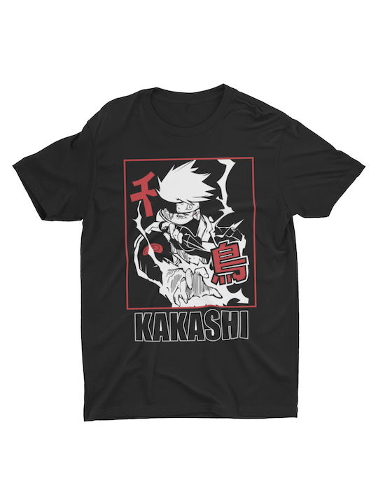 T-shirt Naruto Kakashi σε Μαύρο χρώμα