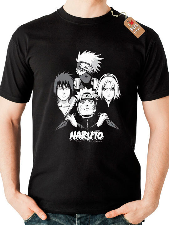 Pegasus T-shirt Naruto Uzumaki σε Μαύρο χρώμα