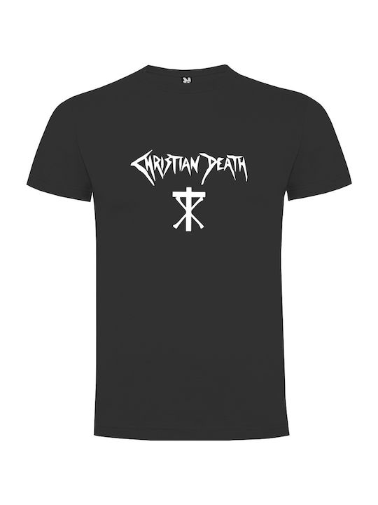 Tshirtakias T-shirt Christian σε Μαύρο χρώμα