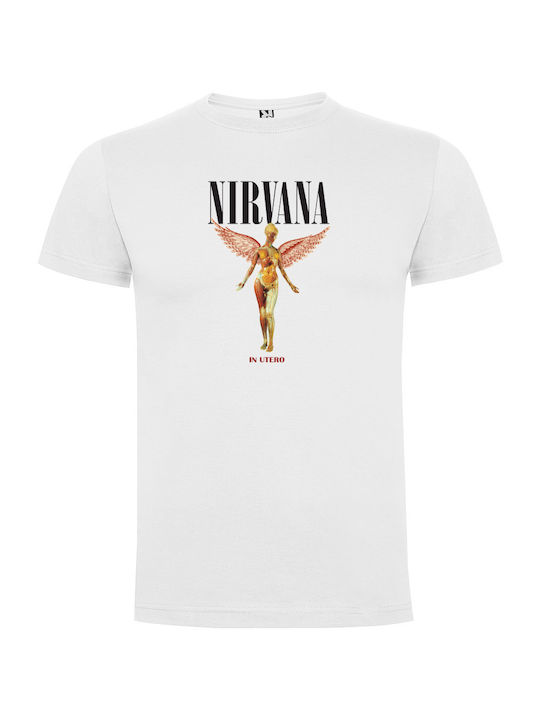 Tshirtakias T-shirt Nirvana σε Λευκό χρώμα