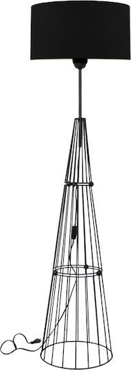 Heronia Vintage Floor Lamp H130xW40cm. with Socket for Bulb E27 Black