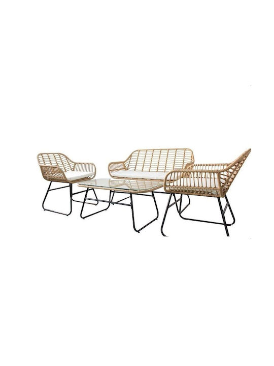Set Cameră De Zi Pentru Exterior 4 Piese Culoar...