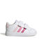 Adidas Kinder-Sneaker Grand Court 2.0 mit Klettverschluss White / Pink