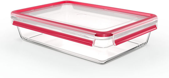 Emsa Glass Lunch Box Red 3000ml
