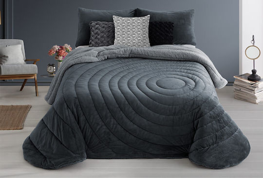 Manterol Casa Duvet Cover with Microfiber Filling Queen 235x270cm Gray 750 GSMGsm