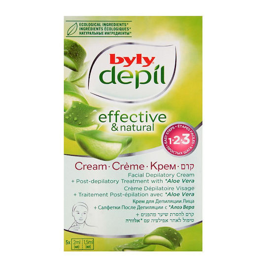 Byly Hair Removal Face Cream Suitable for All Skin Types with Aloe Vera 20ml