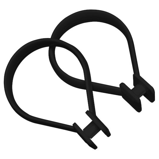 Sealskin Beauty Ring Plastic Bathroom Curtain Rings Black 12pcs
