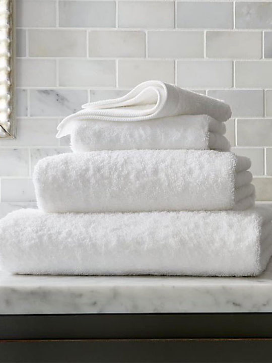 Lino Home Πετσέτα Χεριών Solid 30x50εκ. Λευκή Βάρους 600gr/m²
