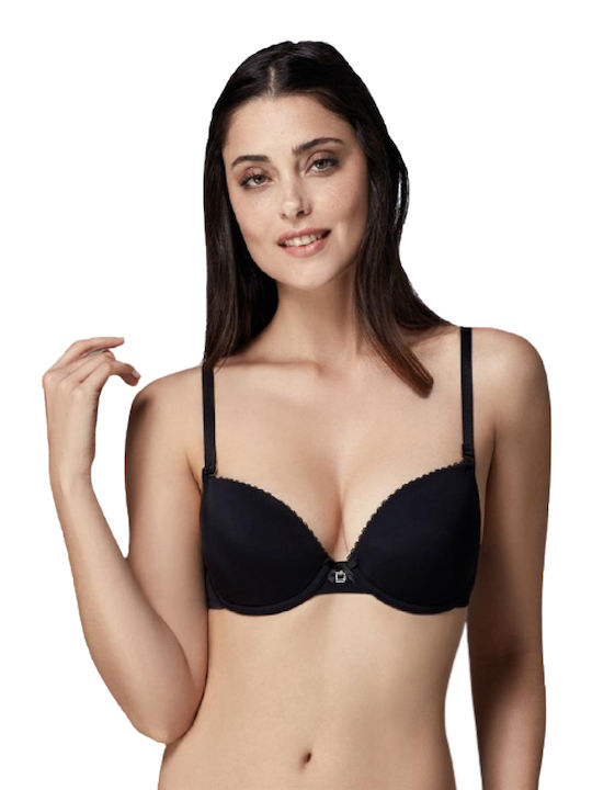 Eros ERSK120 Μαύρο Σουτιέν με Ελαφριά Ενίσχυση & Μπανέλες
