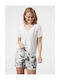 Siren Damen Sportlich T-Shirt Weiß