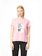 Paco & Co Γυναικείο T-shirt Ροζ