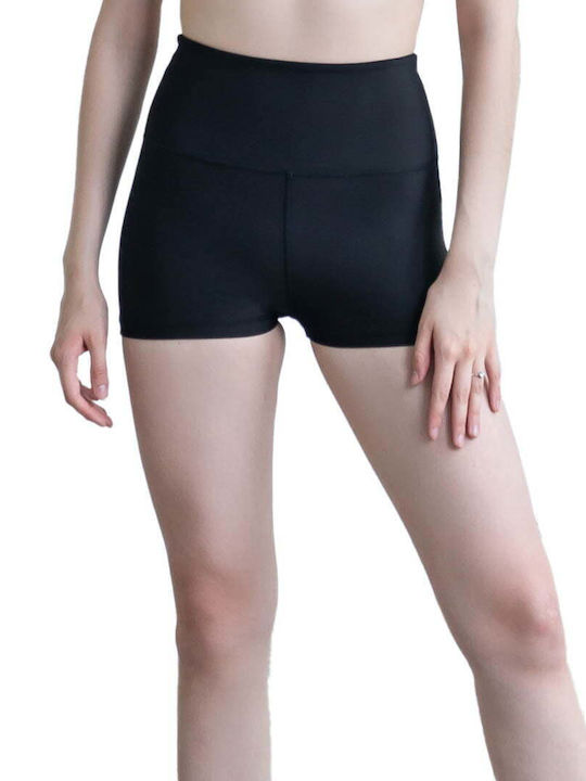 Women's Leggings Shorts Firming High Waist Push Up Black