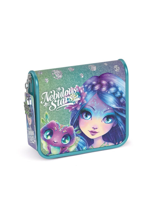 Nebulous Stars Coins Wallet for Girls with Zipper Green 12621