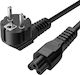 Manhattan IEC C5 - Schuko Cable 1.8m Μαύρο 371131