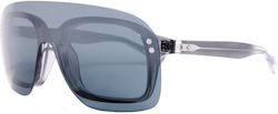 Snob Milano Plastic Eyeglass Frame with Clip On Gray SNV152C005Z Snob Milano Plastic Eyeglass Frame with Clip On Gray SNV152C005Z