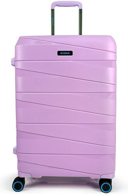 Bg Berlin Medium Travel Suitcase Hard Lavender with 4 Wheels Height 67.5cm