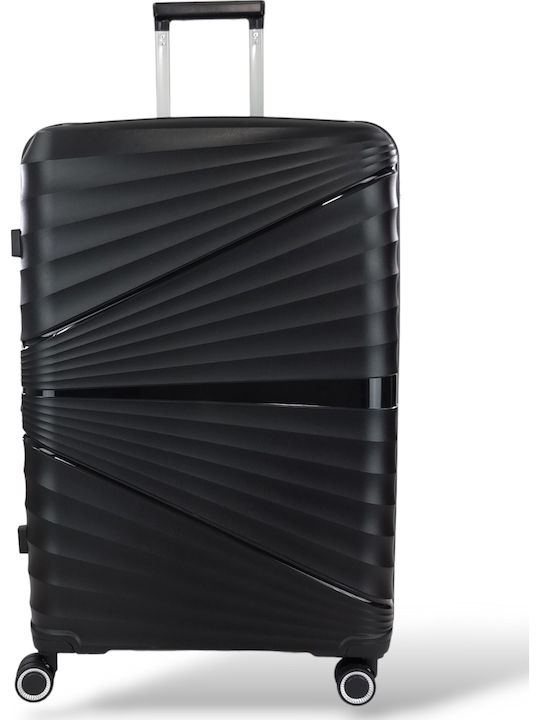 Playbags Großer Hartreisekoffer Schwarz mit 4 R...