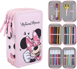 Cerda Pencil Case Full with 3 Compartments Pink