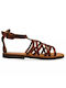 Damen Flache Sandalen in Braun Farbe
