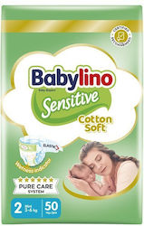 Babylino Sensitive Cotton Soft Πάνες με Αυτοκόλλητο No. 2 για 3-6kg 50τμχ