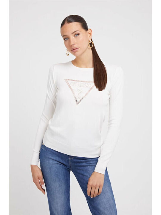 Guess Women's Long Sleeve Sweater White