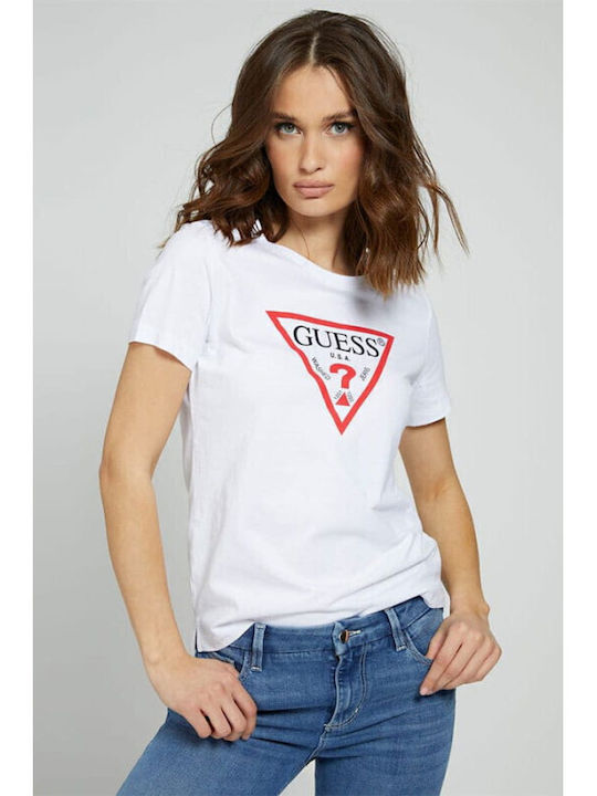 Guess Damen Sport T-Shirt Weiß