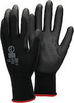 ECD Germany Polyurethane Safety Gloves Black