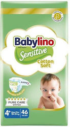 Babylino Cotton Soft Πάνες με Αυτοκόλλητο No. 4+ για 10-15kg 46τμχ