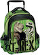 Graffiti School Bag Trolley Kindergarten in Green color