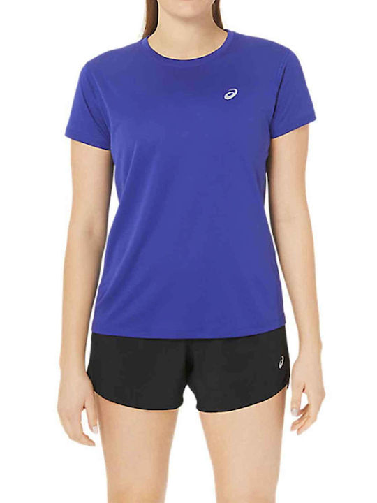 ASICS Core Damen Sport T-Shirt Schnell trocknend Blau