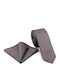 Legend Accessories Herren Krawatten Set Gedruckt in Braun Farbe