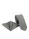 Legend Accessories Herren Krawatten Set Gedruckt in Gray Farbe