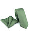 Legend Accessories Σετ Ανδρικής Γραβάτας με Σχέδια σε Πράσινο Χρώμα