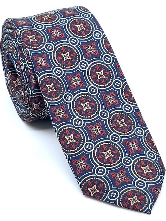 Legend Accessories Herren Krawatte Seide Gedruckt in Blau Farbe