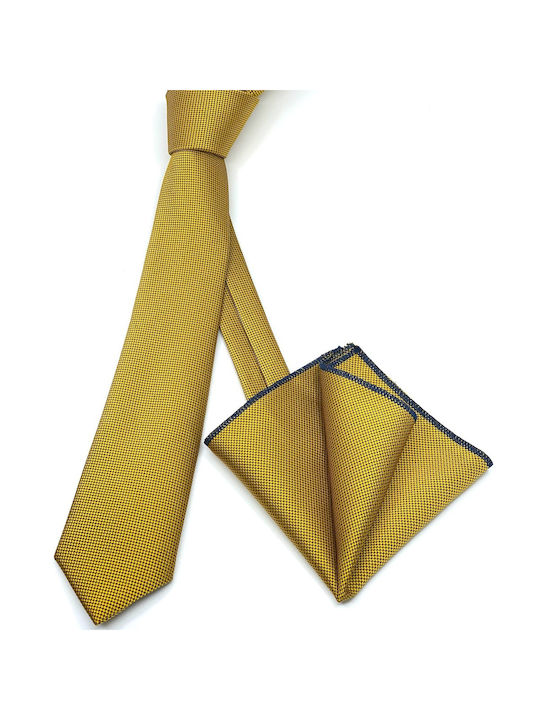 Legend Accessories Synthetic Men's Tie Set Monochrome Yellow