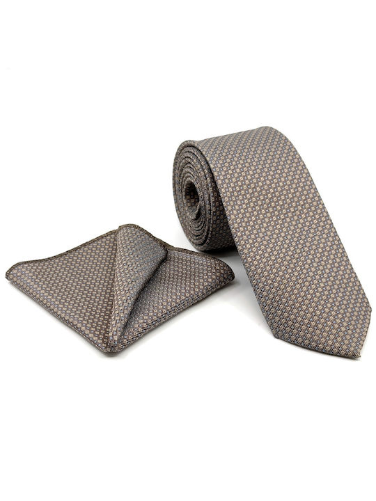 Legend Accessories Men's Tie Set Printed Beige