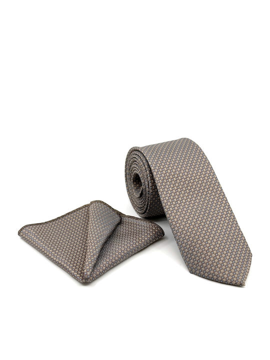 Legend Accessories Men's Tie Set Printed Beige