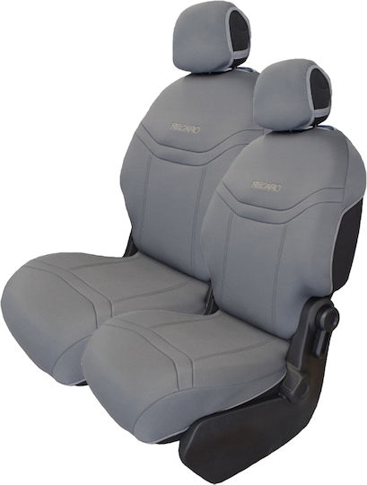 Recaro Μπροστινά Καλύμματα Αυτοκινήτου 2τμχ Βαμβακερά Γκρι