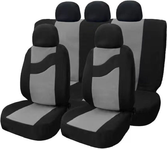 Kaver Car Cover Set 11pcs Polyester Gray