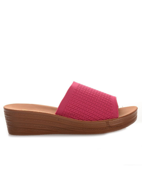 Famous Shoes Platforme dama Fuchsia