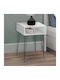 Scott Wooden Bedside Table White 40x30x60cm