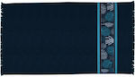 Marine Business Πετσέτα Θαλάσσης με Κρόσσια Μπλε 180x100εκ.