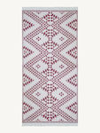 Sea You Soon Beach Towel Cotton Red with Fringes 200x96cm.