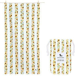 Dock & Bay Quick Dry Beach Towel Yellow 200x90cm.