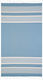 Aquablue Strandtuch Baumwolle Blau mit Fransen 180x90cm.