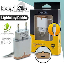 Loophole Зарядно с вграден кабел с USB-A порт L...