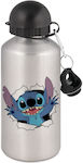 Koupakoupa Kids Water Bottle Thermos Lilo & Stitch Aluminium with Straw Silver 500ml