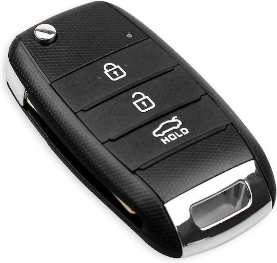 Kia Foldable Car Key Shell with Blade with 3 Buttons for Kia